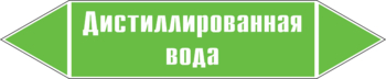 Маркировка трубопровода "дистиллированная вода" (пленка, 507х105 мм) - Маркировка трубопроводов - Маркировки трубопроводов "ВОДА" - Магазин охраны труда ohranatruda-shop.ru